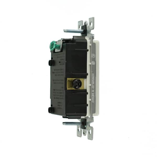15-Amp Commercial Grade Combination Two Single Pole Rocker Switches, White
