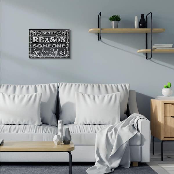 16 in. x 20 in. "Black and White Inspirational Word Chalk Drawing" by ALI Chris Framed Wall Art