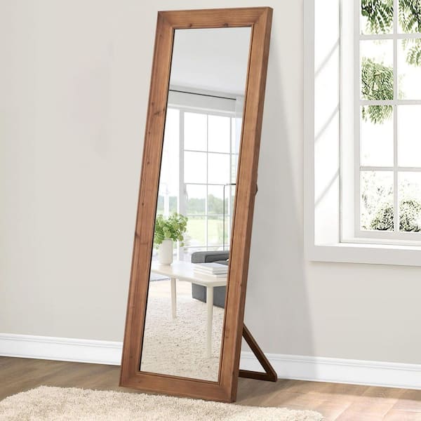 Lumioca Brown 21 in. W x 64 in. H Rectangle Solid Wood Full Length