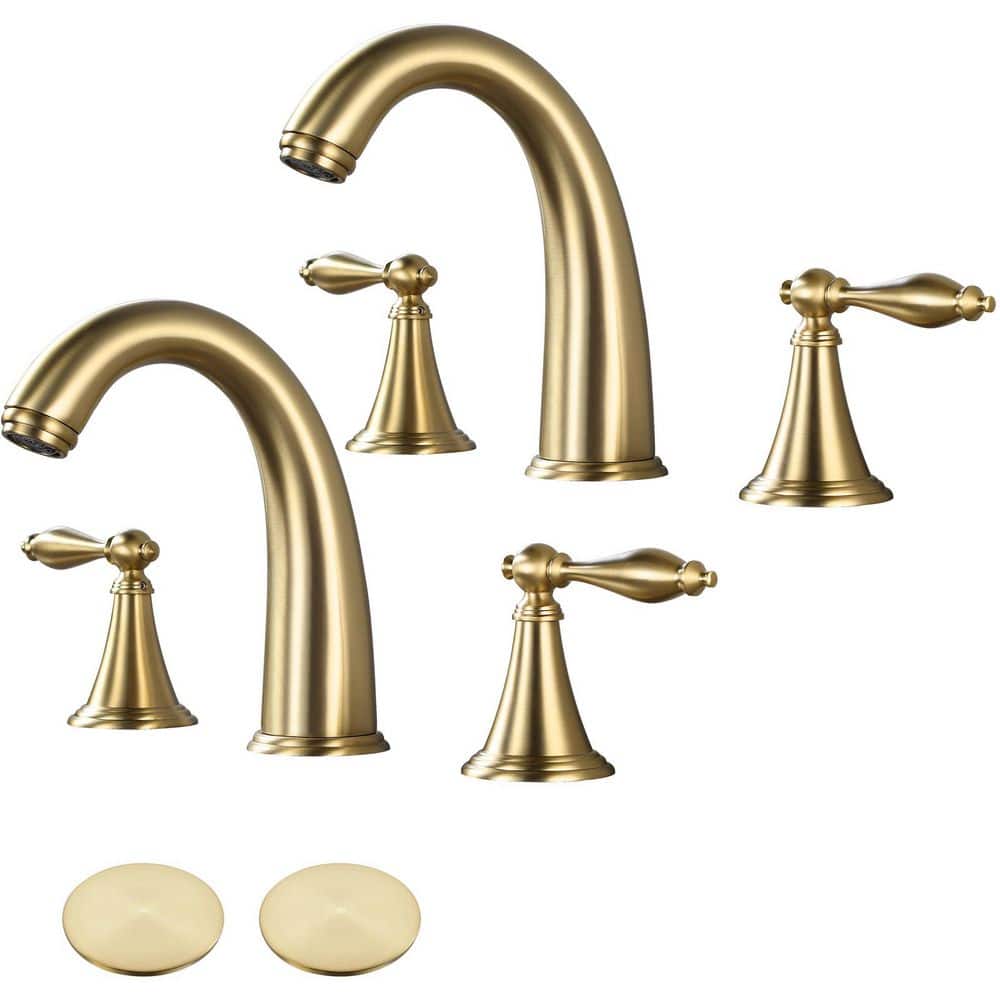 Double handle 8 in. Widespread Bathroom Faucet 3 Hole Bathroom Sink Faucet 