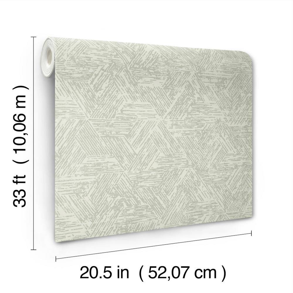 Sea Green Geometric Non-Pasted Washable Wallpaper