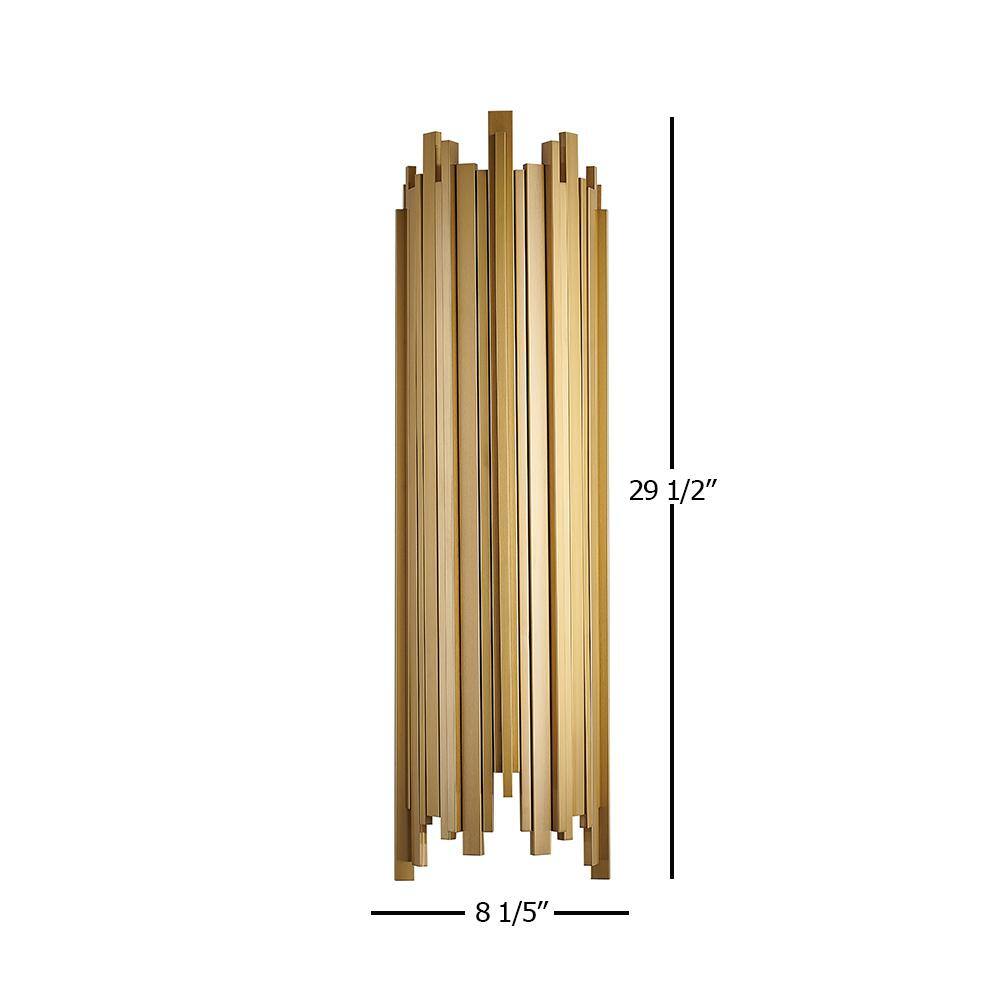 Elegant Gold Stainless Steel Dimmable Wall Sconce