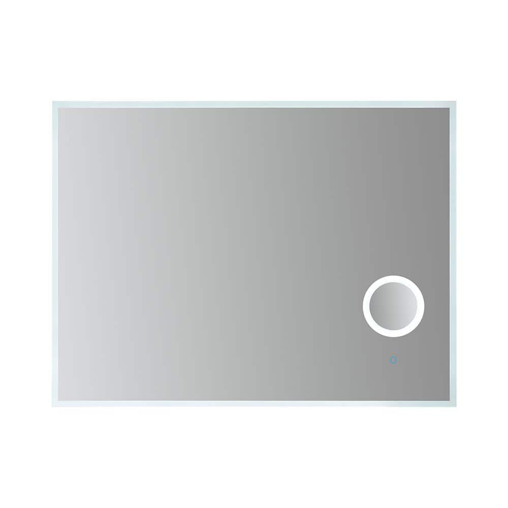 Moderna 48 in. W x 36 in. H Frameless Rectangular LED Bathroom Vanity Mirro