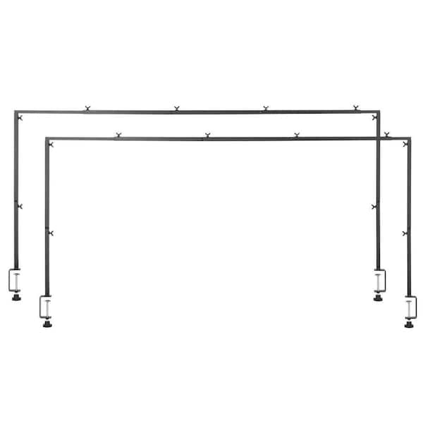 2 Pack Adjustable Over The Table Arch Stand with Clamps Black