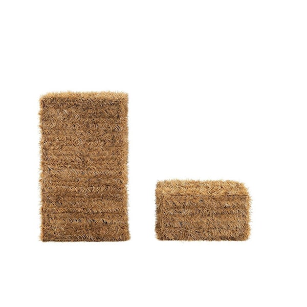 Home Accents Holiday 20 in. and 32 in. Fake Hay Bale Set