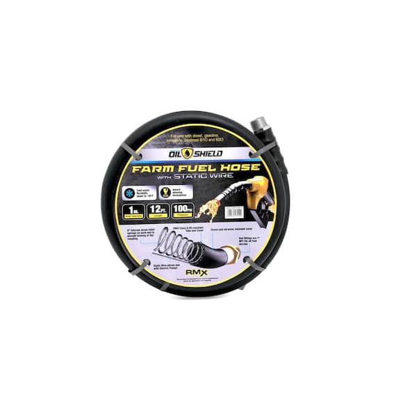 BLUBIRD 1 in. x 12 ft. Oil Shield Farm Fuel Hose Assembly