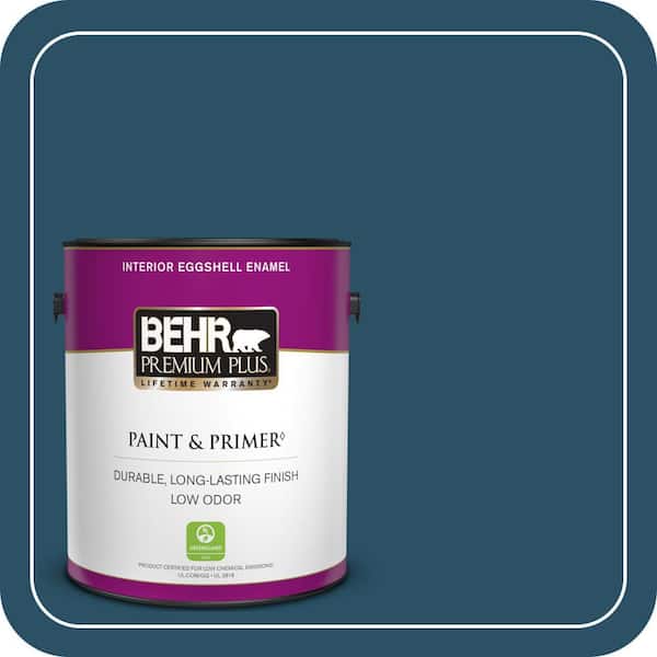 BEHR PREMIUM PLUS 1 gal. #560D-7 Planetarium Eggshell Enamel Low Odor Interior Paint & Primer