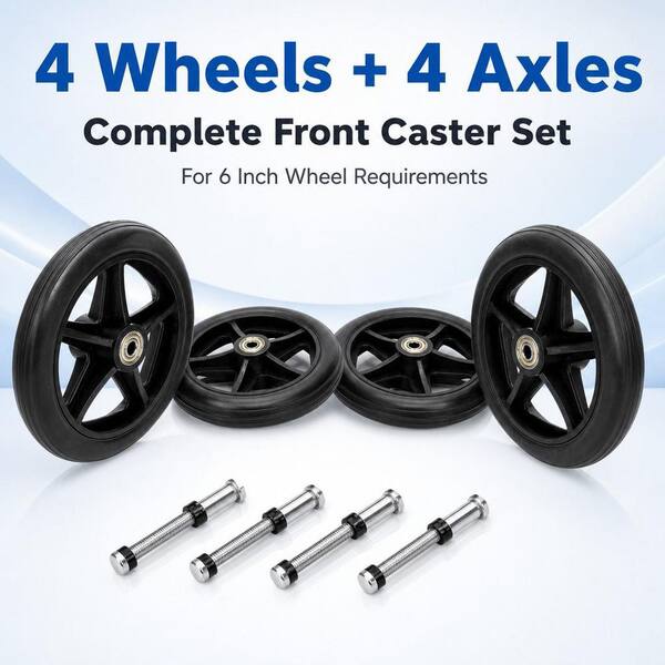 ウィール 6番 靴作り Wudkey 4-Pieces 6 in. Wheel Replacement Anti-Slip Solid Caster