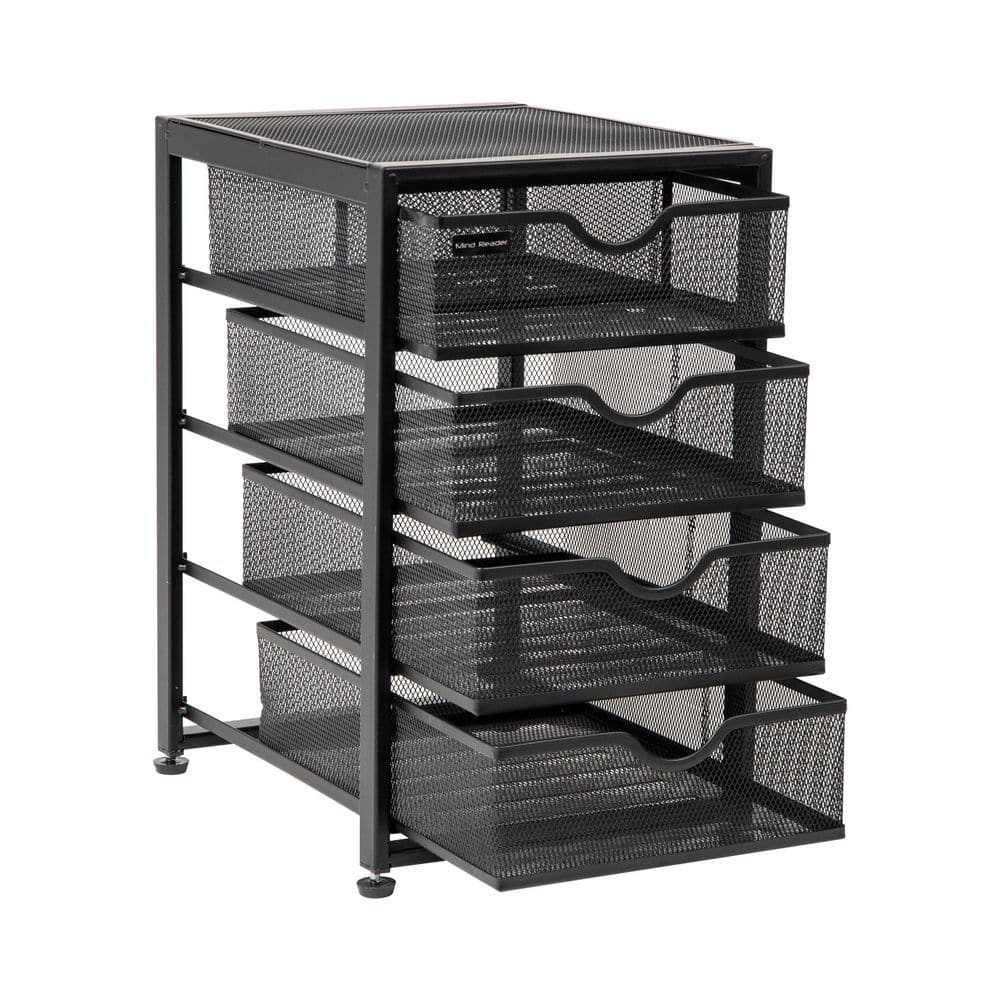 10.25 in. L x 12.375 in. W x 16 in. H 4-Tier Metal File Desktop Storage Dra