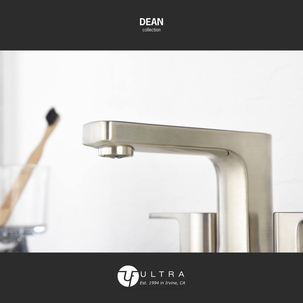 Dean Brushed Nickel Centerset 2-Handle Bathroom Faucet with Drain Assembly
