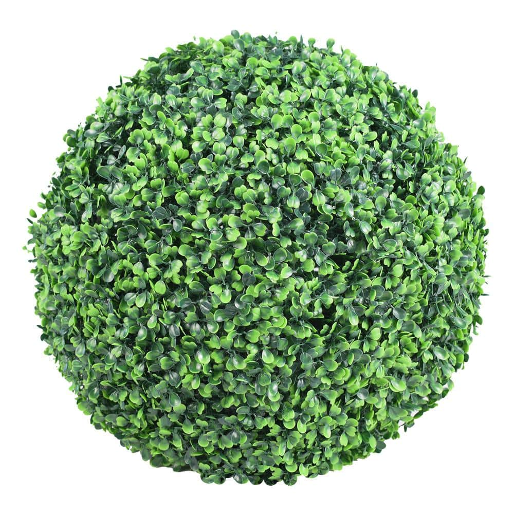 Decwin 2 Pcs 20.5 Inch Boxwood Ball 4 Layers Topiary Balls UV-Proof Round Greenery  Balls Green Grass Ball for Indoor Outdoor Garden Backyard Patio 