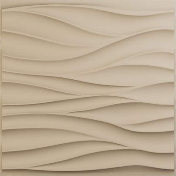 19-5/8-in W x 19-5/8-in H Ripple EnduraWall Decorative 3D Wall Panel Smokey Beige