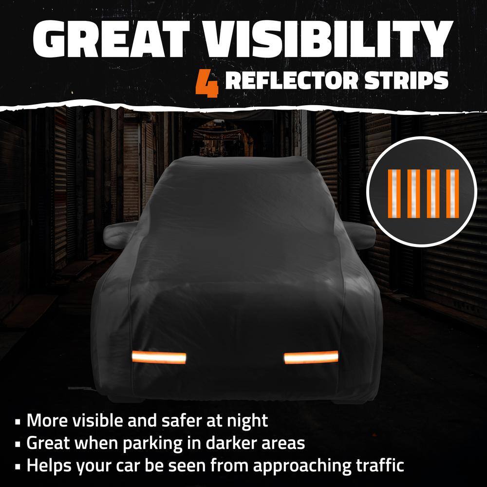 Heavy Duty Black PVC SUV Car Cover with Cotton Lining