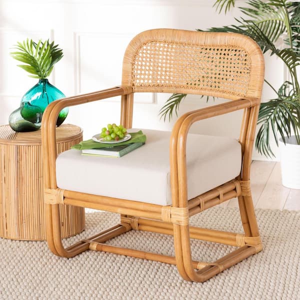 bali & pari Ailith Light Honey Rattan Armchair