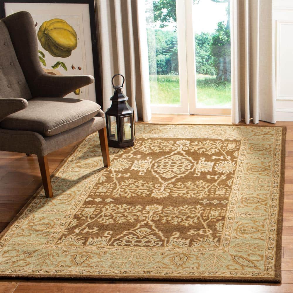 Bergama 10 ft. x 14 ft. Brown/Green Ornate Medallion Area Rug price history on PriceWatchPro