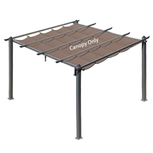 Aoodor 10 ft. x 10 ft. Replacement Canopy for Pergola in Brown