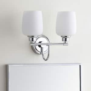 Rayden 2-Light Chrome Indoor Sconce