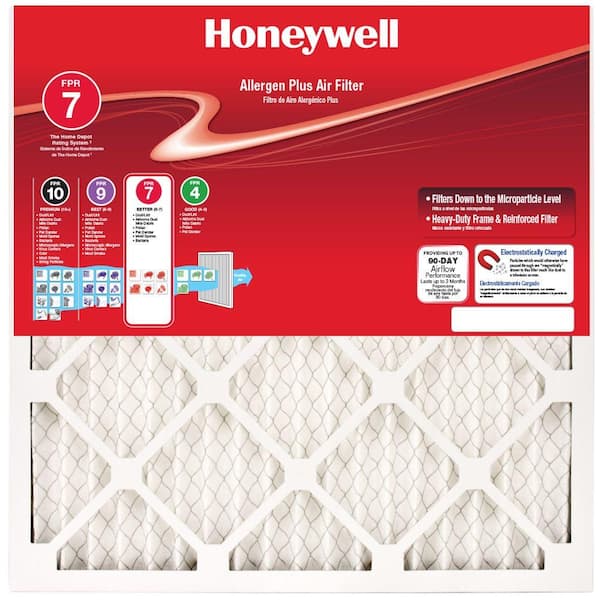 Honeywell 8-1/4  x 27-7/8  x 1  Allergen Plus Pleated FPR 7 Air Filter