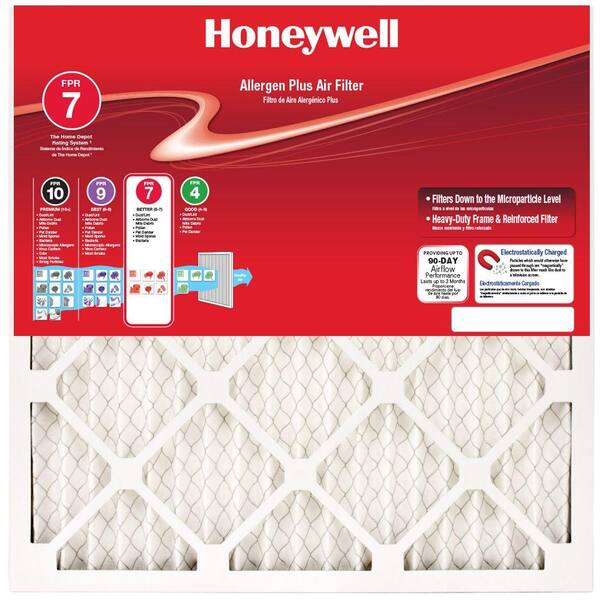 Honeywell 9-1/2  x 9-1/2  x 1  Allergen Plus Pleated FPR 7 Air Filter