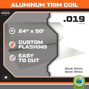 24 in. x 50 ft. Birch White Aluminum Trim Coil