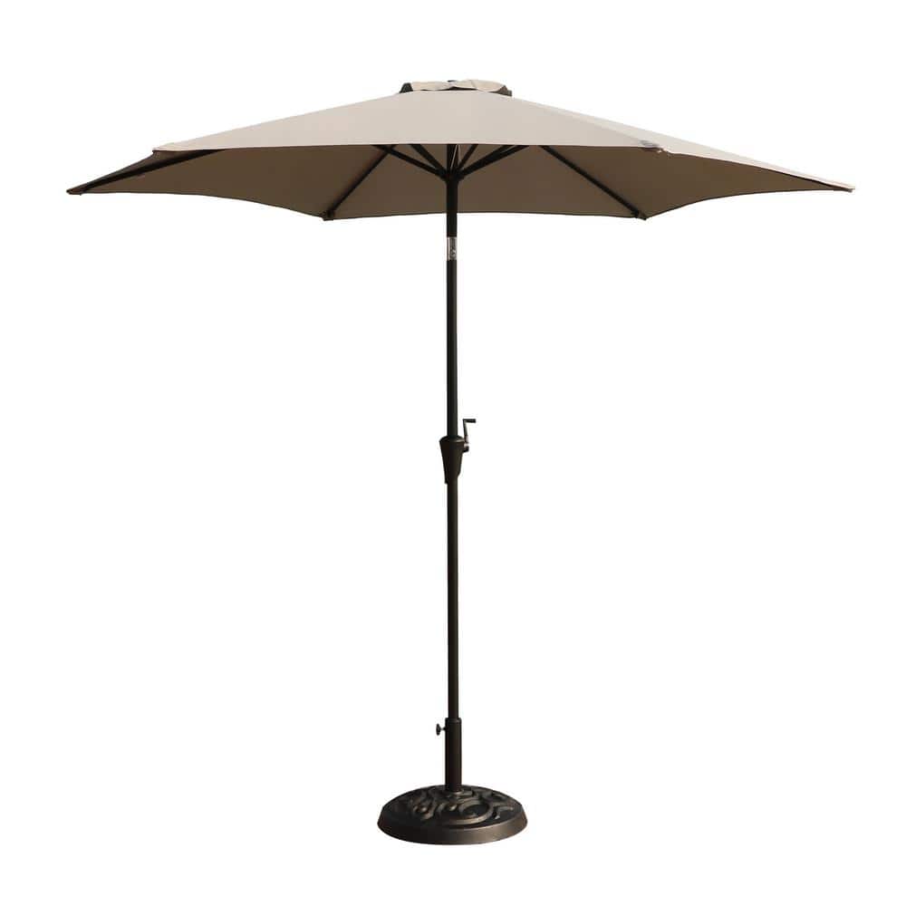 8.8 ft. Aluminium Market Umbrellas in Gray with Push Button Tilt and Crank lift price history on PriceWatchPro