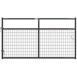 8 ft. x 1-5/in. x 50 in. H Gray Powder Coat Wire Filled Tube Gate