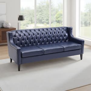 Harper & Bright Designs 78.7 in Wide Slope Arm Faux Leather