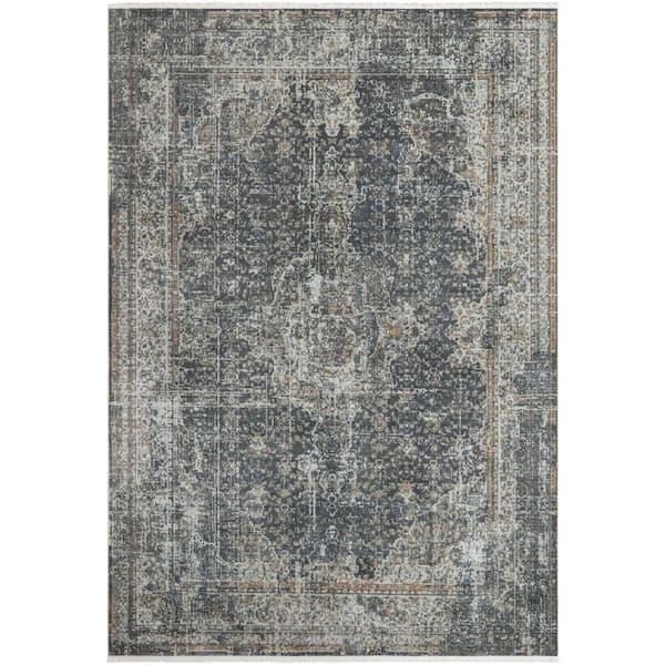 Unique Loom Baracoa La Cabana Fume Gray 10' 0 x 14' 0 Area Rug