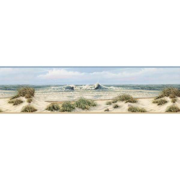Chesapeake Falmouth Beige Dunes Beige Wallpaper Border