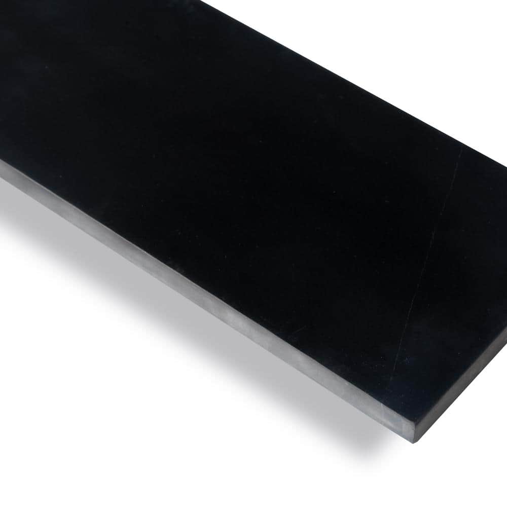 4x12 Black Honed Marble Subway Floor and Wall Tile