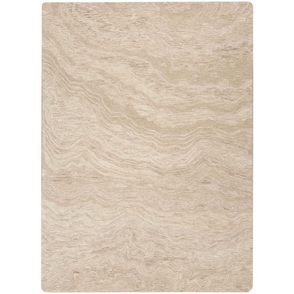 Nourison Graceful Taupe 8 ft. x 10 ft. Abstract Contemporary Area Rug