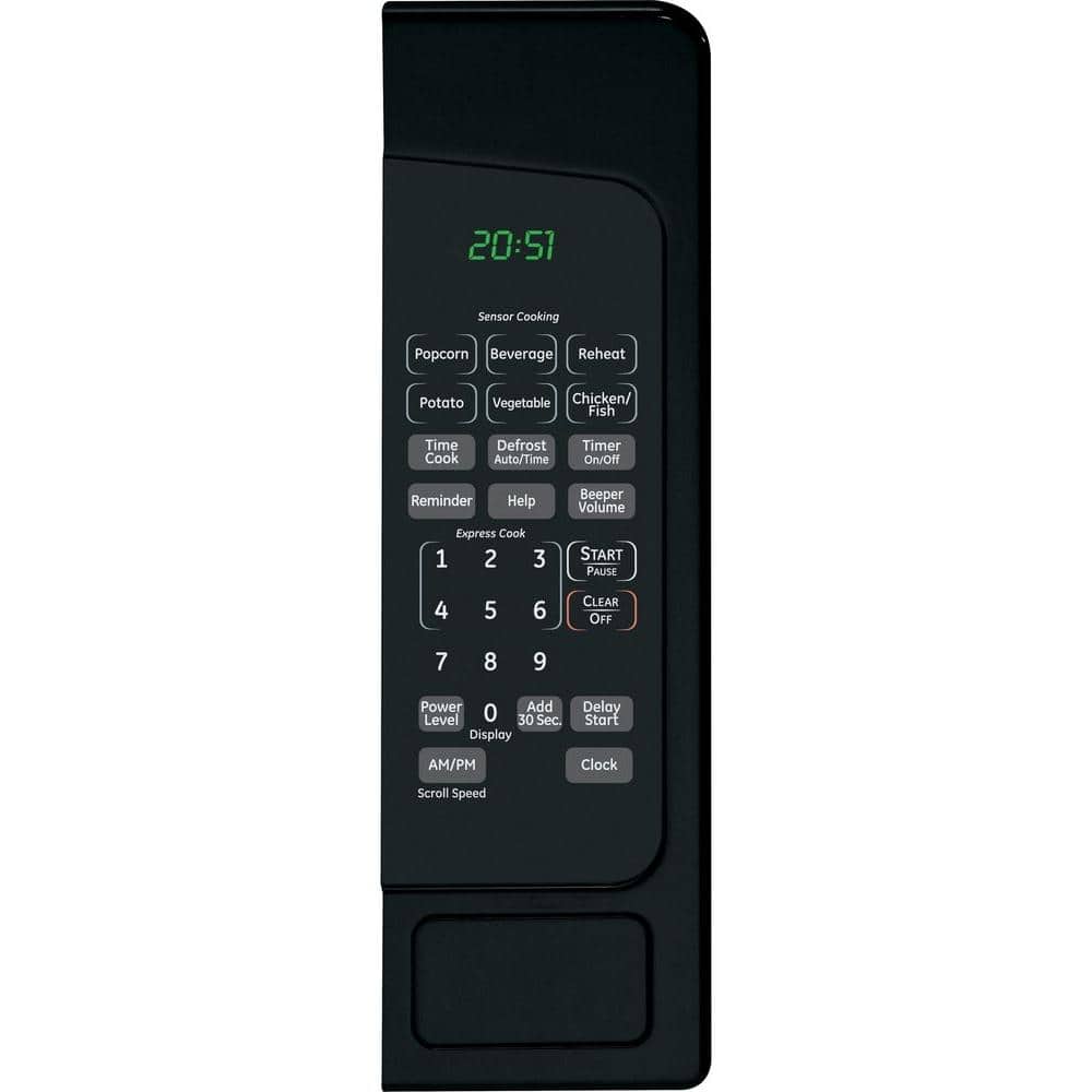 GE Black 2.0 Cu. Ft. Countertop Microwave with Glass Door