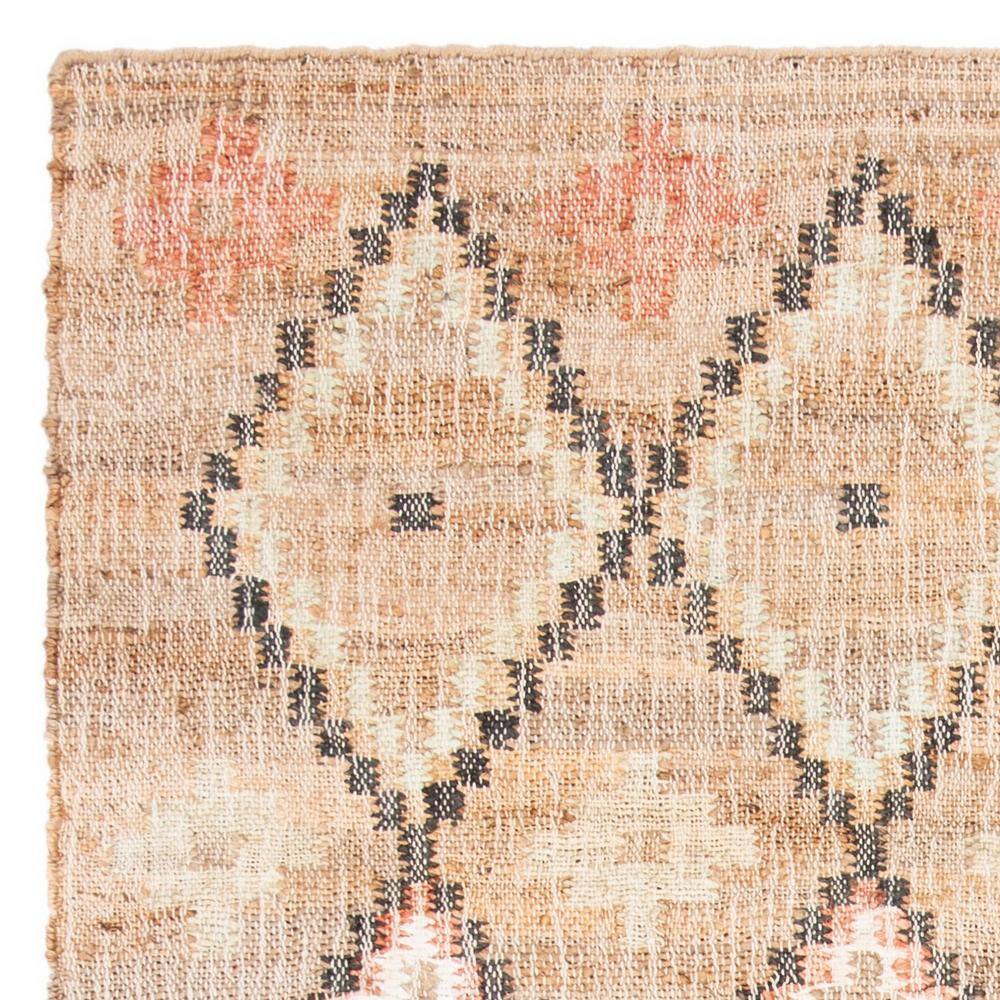 Handmade Blue and Natural Wool Kilim Area Rug 4' x 6'