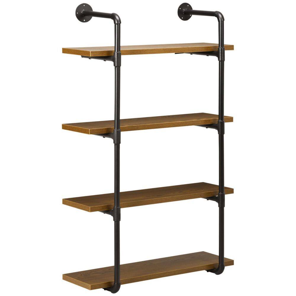 Pvc Rack Wall Shelf Siavonce 11.8 in. W x 31.5 in. D Rack Industrial Pipe Shelves Floating ...