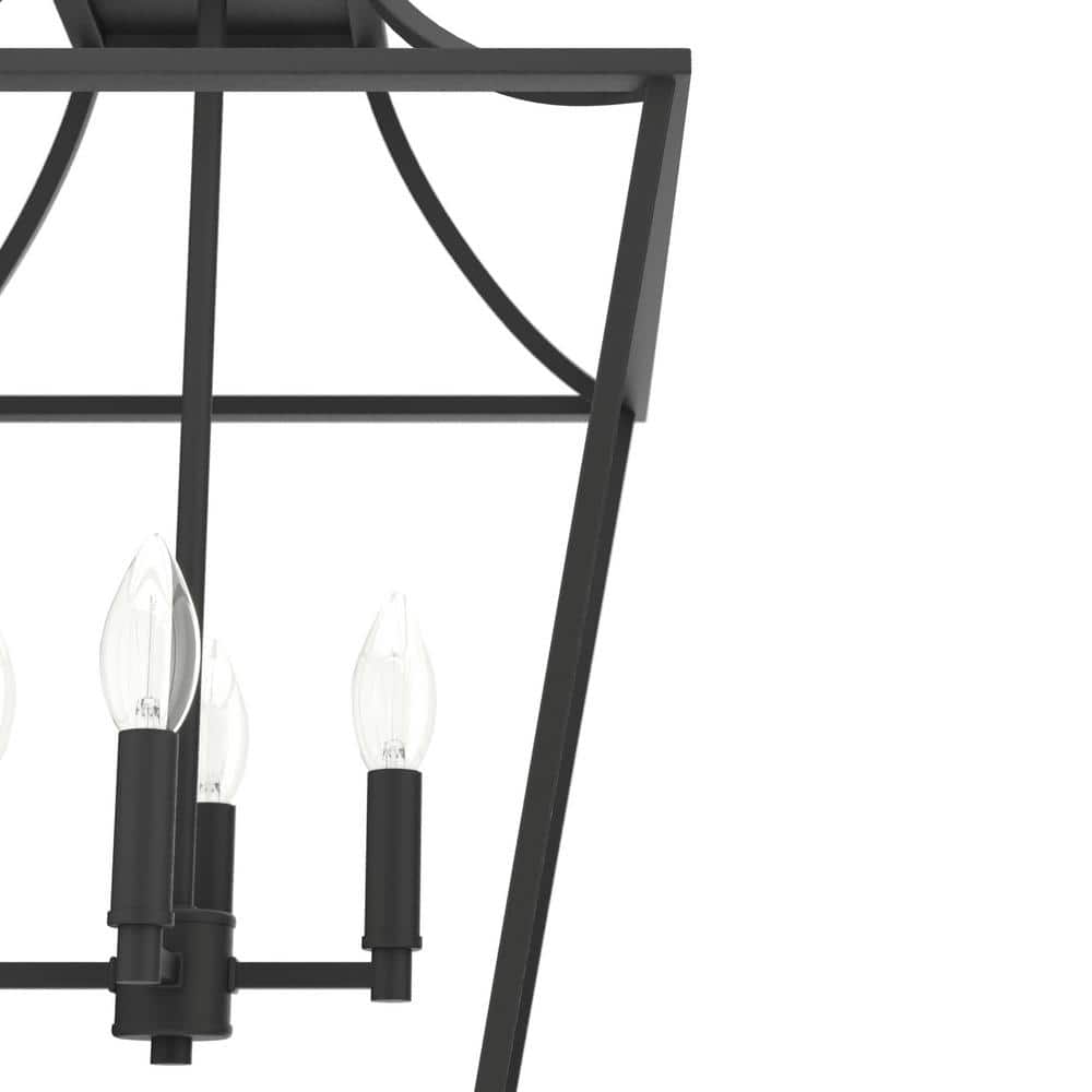 Laurel Ridge 15.5" Black Aluminum LED Lantern Pendant