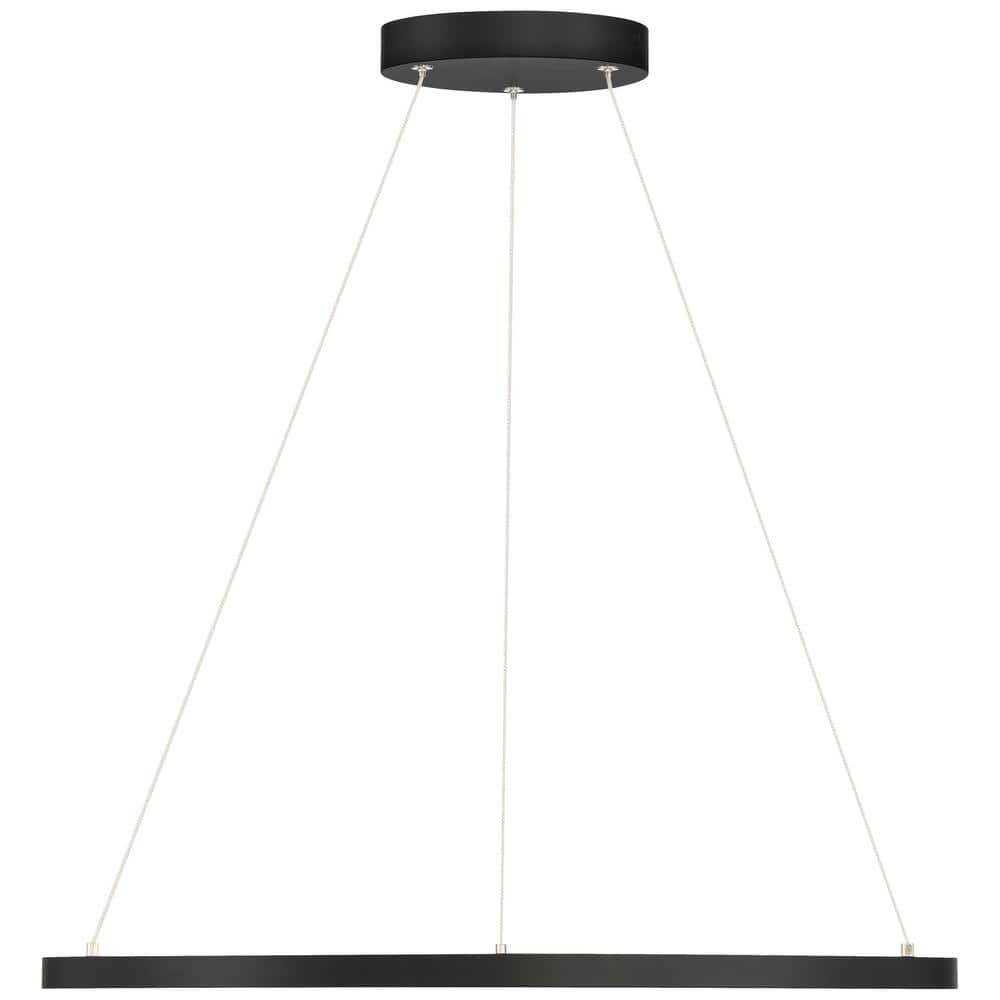 Anello Matte Black Circular LED Pendant Chandelier for Indoor/Outdoor