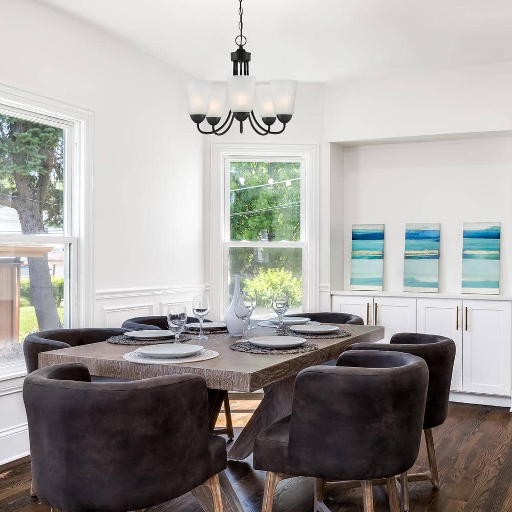 Mini Malone Transitional 17.5" Nickel Chandelier