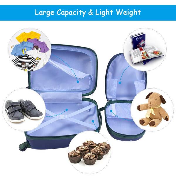 Costway 2-Piece Luggage Set - Blue Costway 2-Piece Luggage Set - Blue
