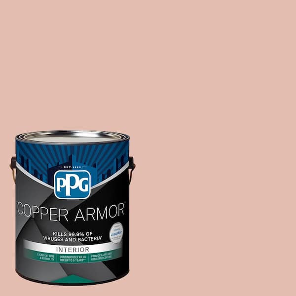 COPPER ARMOR 1 gal. PPG1066-4 Adorable Eggshell Antiviral and Antibacterial Interior Paint with Primer