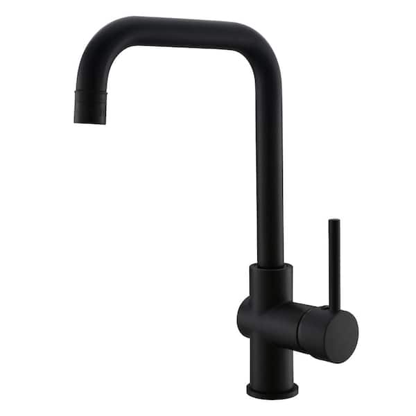 Unbranded Single Handle Kitchen Bar Faucet with 360 Degree, Single Hole Bar Faucet with Sprayer and Stream mode in Matte Black