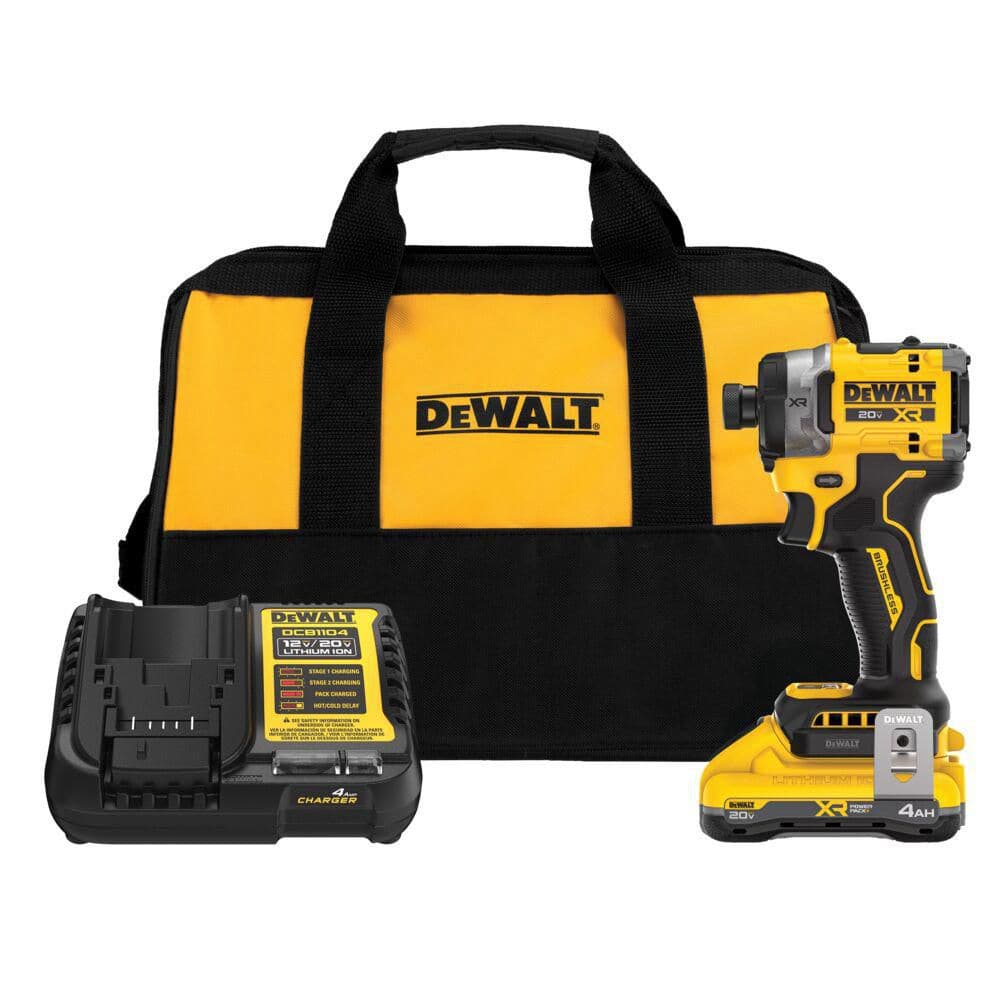 20V MAX XR Lithium-Ion Brushless Cordless 3-Speed High Torque 1/4 in. Impact Driver Kit with XR POWERPACK 4.0 Ah Battery price history on PriceWatchPro