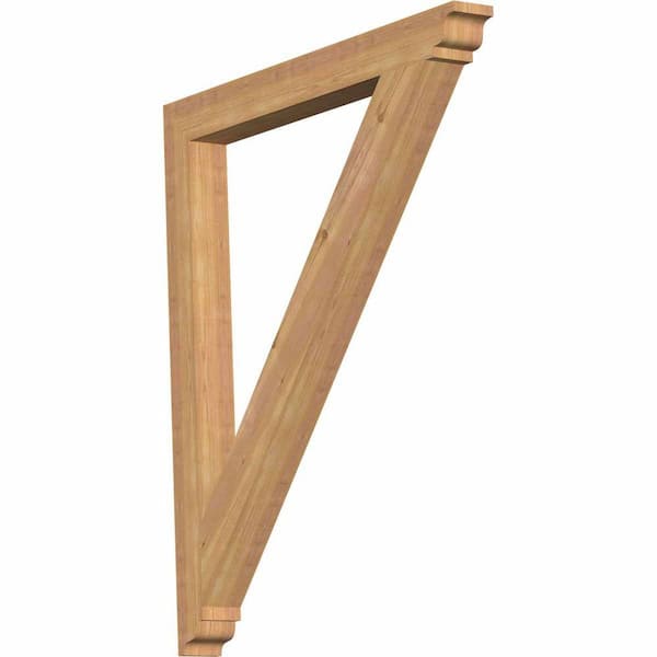 Ekena Millwork 3.5 in. x 44 in. x 38 in. Western Red Cedar Traditional Smooth Bracket