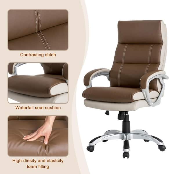 Buy Chair Garage Beige High Back Leatherette Office Chair CG100 Online in  India at Best Prices