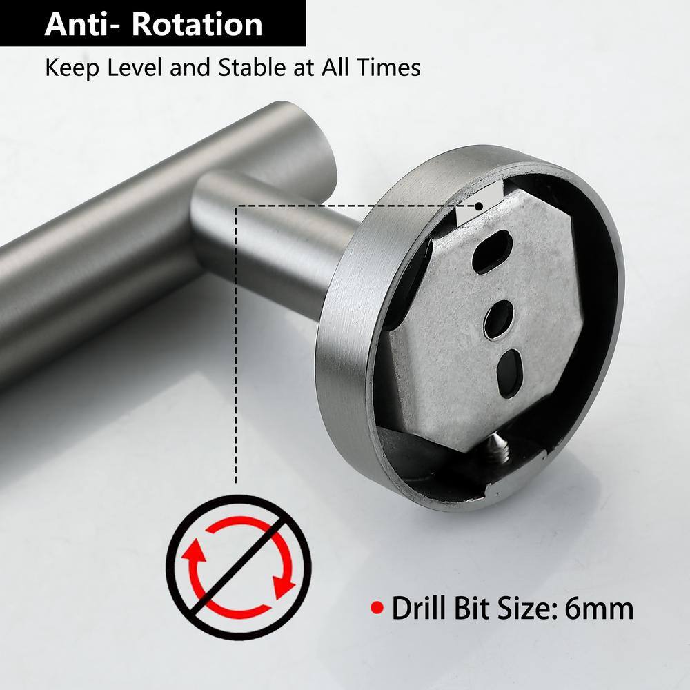 Brushed Nickel Stainless Steel Wall-Mounted Toilet Paper Holder Set