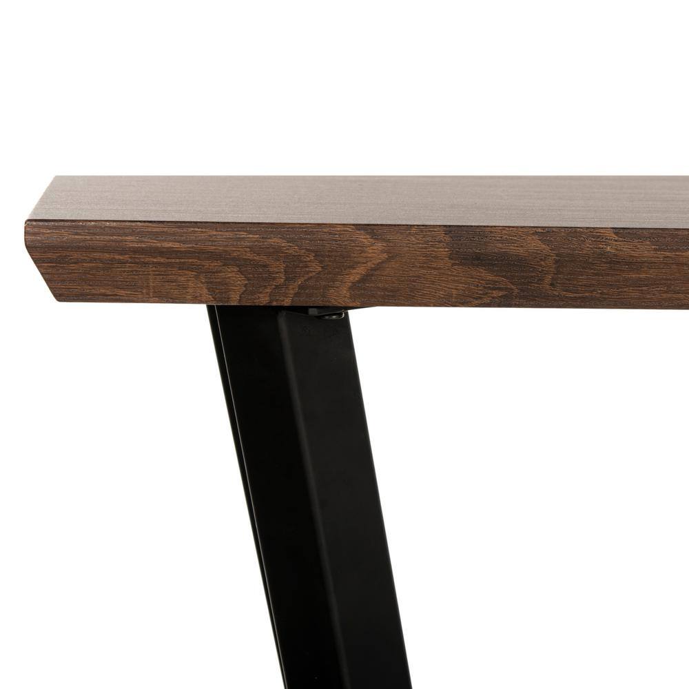 Andrew Black and Brown Rectangular Console Table