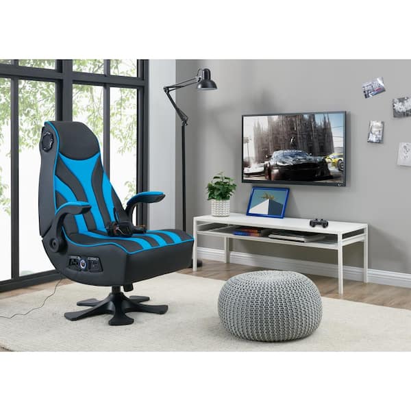 X Rocker Black/Teal with Vibration Gaming 5134701 - The Home Depot