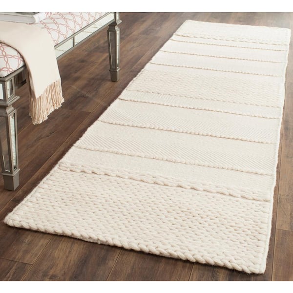 Natura 2 ft. x 16 ft. Natural Basket Striped Runner Rug