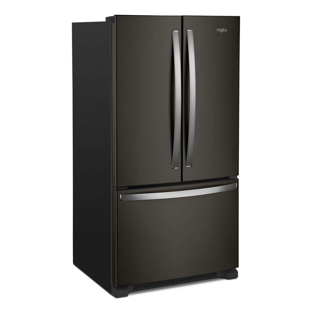 Whirlpool 36" Wide Black Stainless Steel French Door Refrigerator