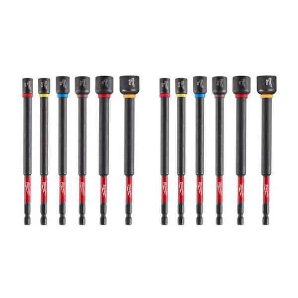 Milwaukee SHOCKWAVE Impact Duty, 6 in. Magnetic Nut Driver Set (12-Piece)