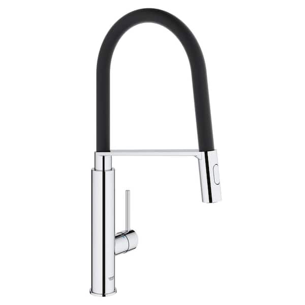 GROHE Pull-Down Sprayer Kitchen Faucet in StarLight Chrome 31492000 - The Home Depot